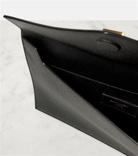 saint laurent uptown leather clutch.